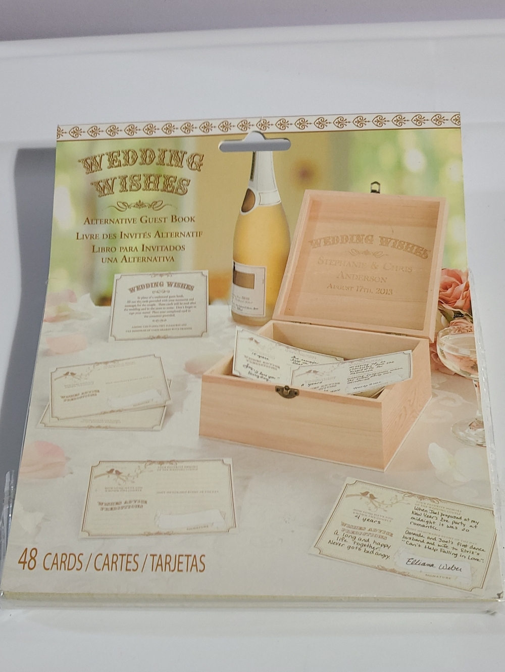 LILLIAN ROSE TAN GUEST BOOK ALTERNATIVE WEDDING ADVICE CARDS FOR HAPPY COUPLE